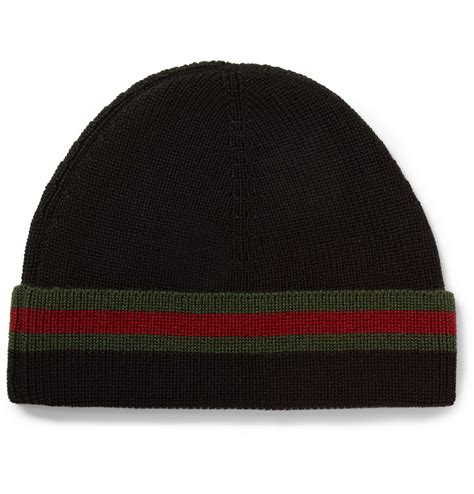 mens gucci beanie|gucci hat men black.